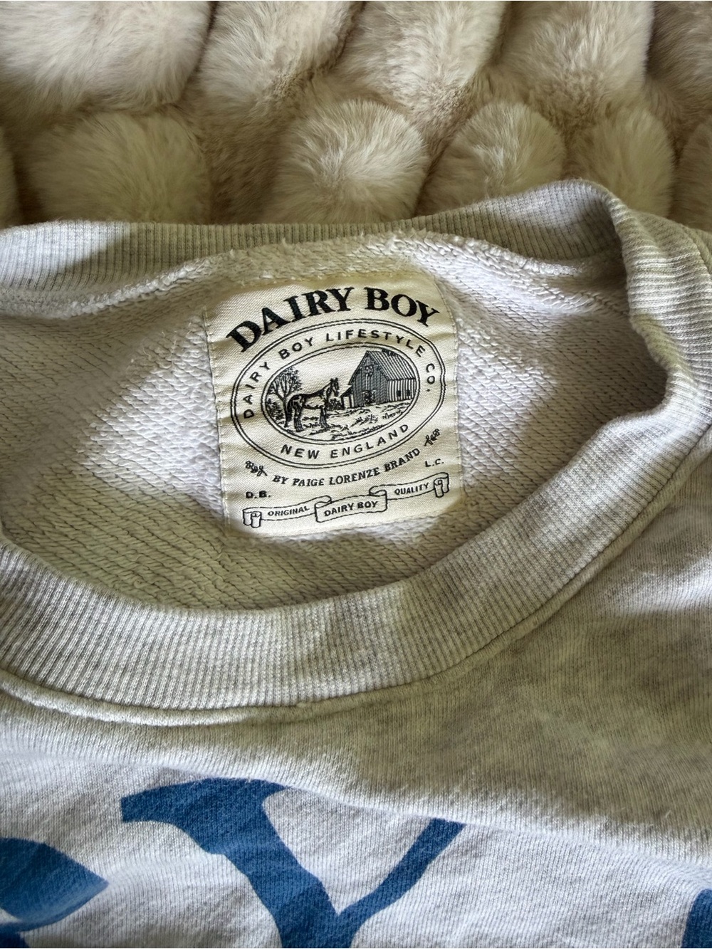 Dairy Boy Pro Tennis Club Graphic Crewneck Sweatshirt - White - Picture 2 of 3